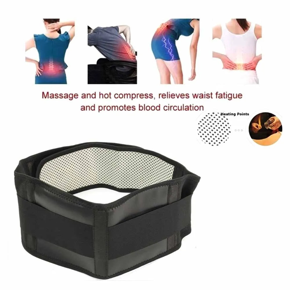 Experience Comfort and Relief with the Adjustable M - 4XL Tourmaline Self-Heating Magnetic Therapy Back Support Belt